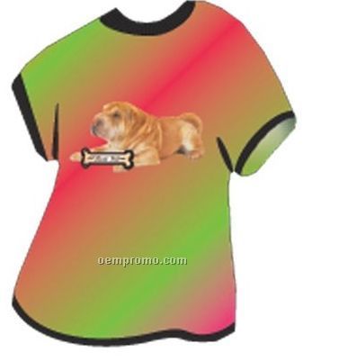 Shar Pei Dog T Shirt Acrylic Coaster W/ Felt Back