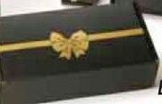 12"X9"X3" All In One Sophistication Black Boxes W/ Gold Bows