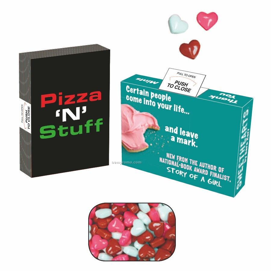 Advertising Mint, Candy & Gum Box Filled With 20-25 Candy Hearts
