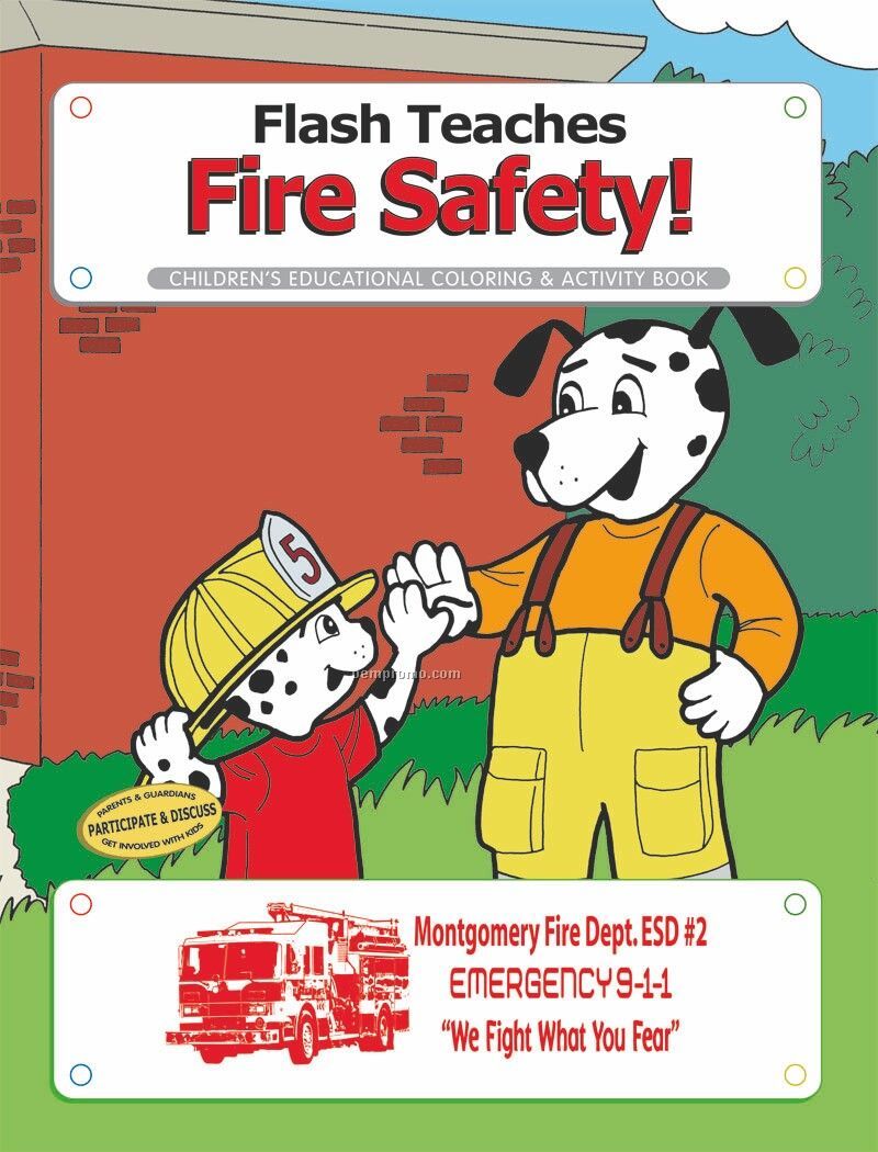 Coloring Book - Flash Fire Safety Dog