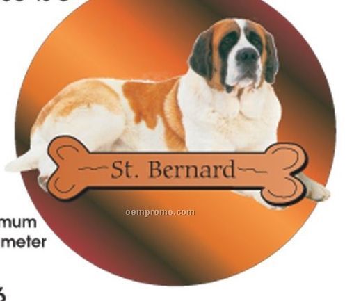 St. Bernard Dog Acrylic Coaster W/ Felt Back