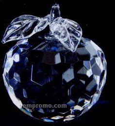 Optic Crystal Apple Figurine