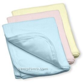 Poly Cotton Blend Infant Receiving Blanket (Pastel Colors)