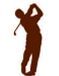 Stock Golfer Mascot Chenille Patch