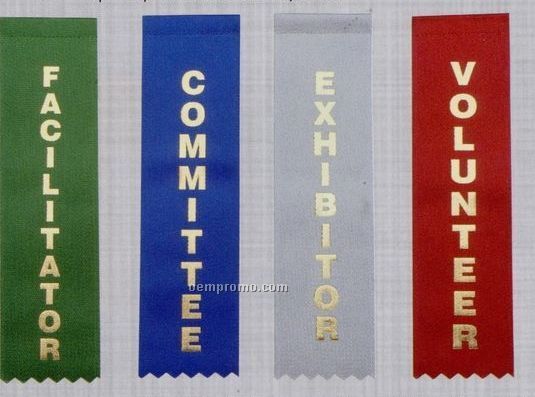 Stock Identification Ribbon (Pinked Top) - Chairperson