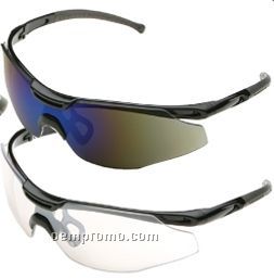 Streetx Safety Glasses W/ Blue Mirror Floating Lens