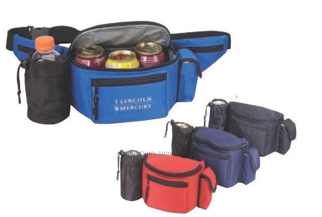 Cooler Fanny Pack W/ Bottle Holder & Cell Phone Pouch (19
