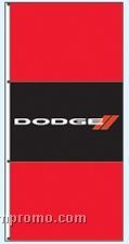 Double Face Dealer Free Flying Drape Flags - Dodge