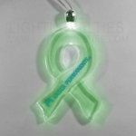 Ribbon Light Up Pendant Necklace W/ Green LED