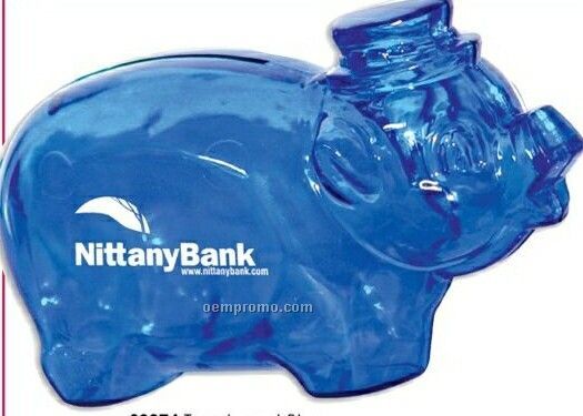 Translucent Blue Smash-it Piggy Bank (Imprinted)