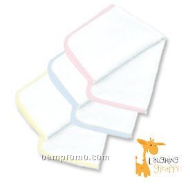 White/Pastel Colors 100% Cotton Infant Burp Cloth