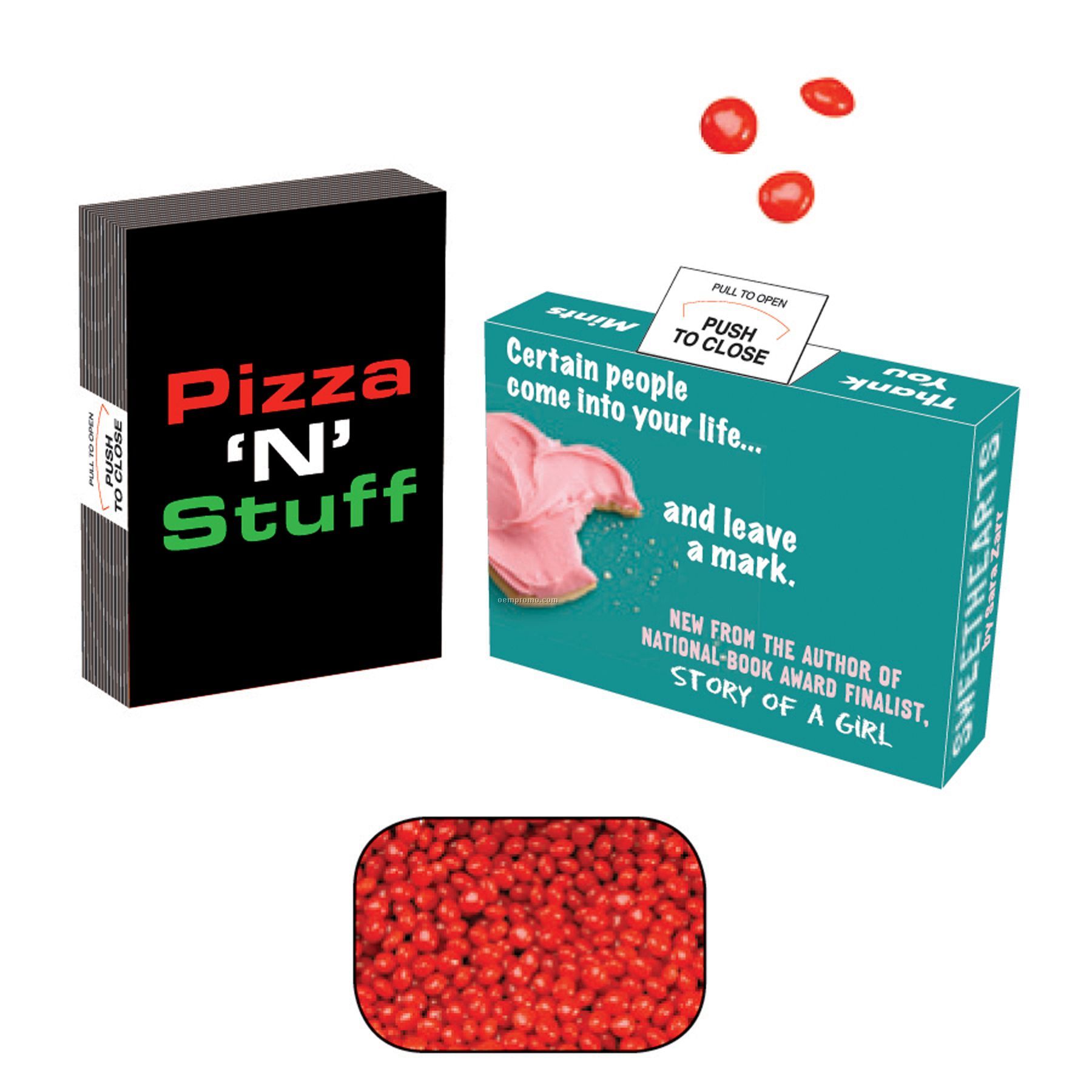 Advertising Mint, Candy & Gum Box Filled With 20-25 Cinnamon Red Hots