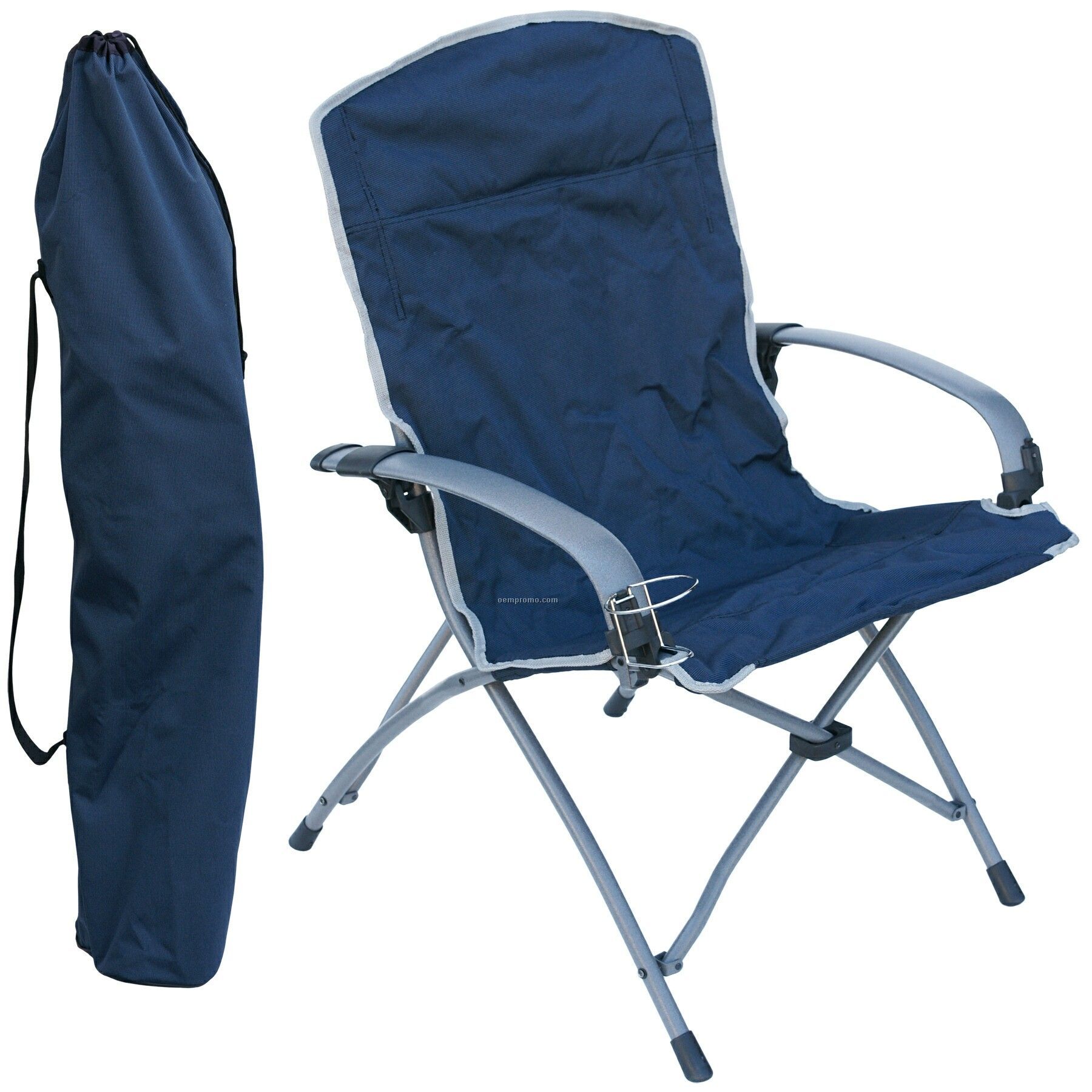 Direct Import Deluxe Collapsible Arm Chair With Removable Cup Holder.