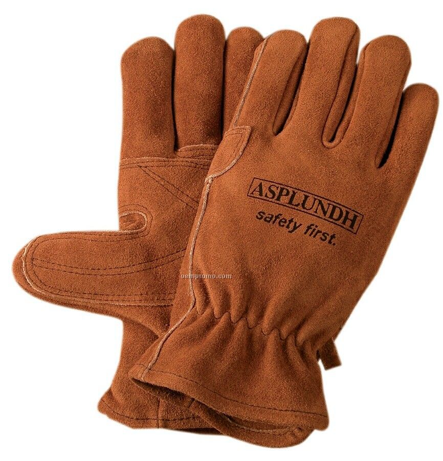 Men's Unlined Premium Suede Cowhide Leather Gloves (M-l)