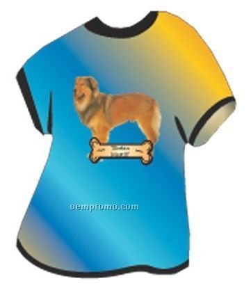 Tibetan Mastiff Dog T Shirt Acrylic Coaster W/ Felt Back