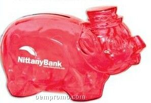 Translucent Red Smash-it Piggy Bank (Imprinted)