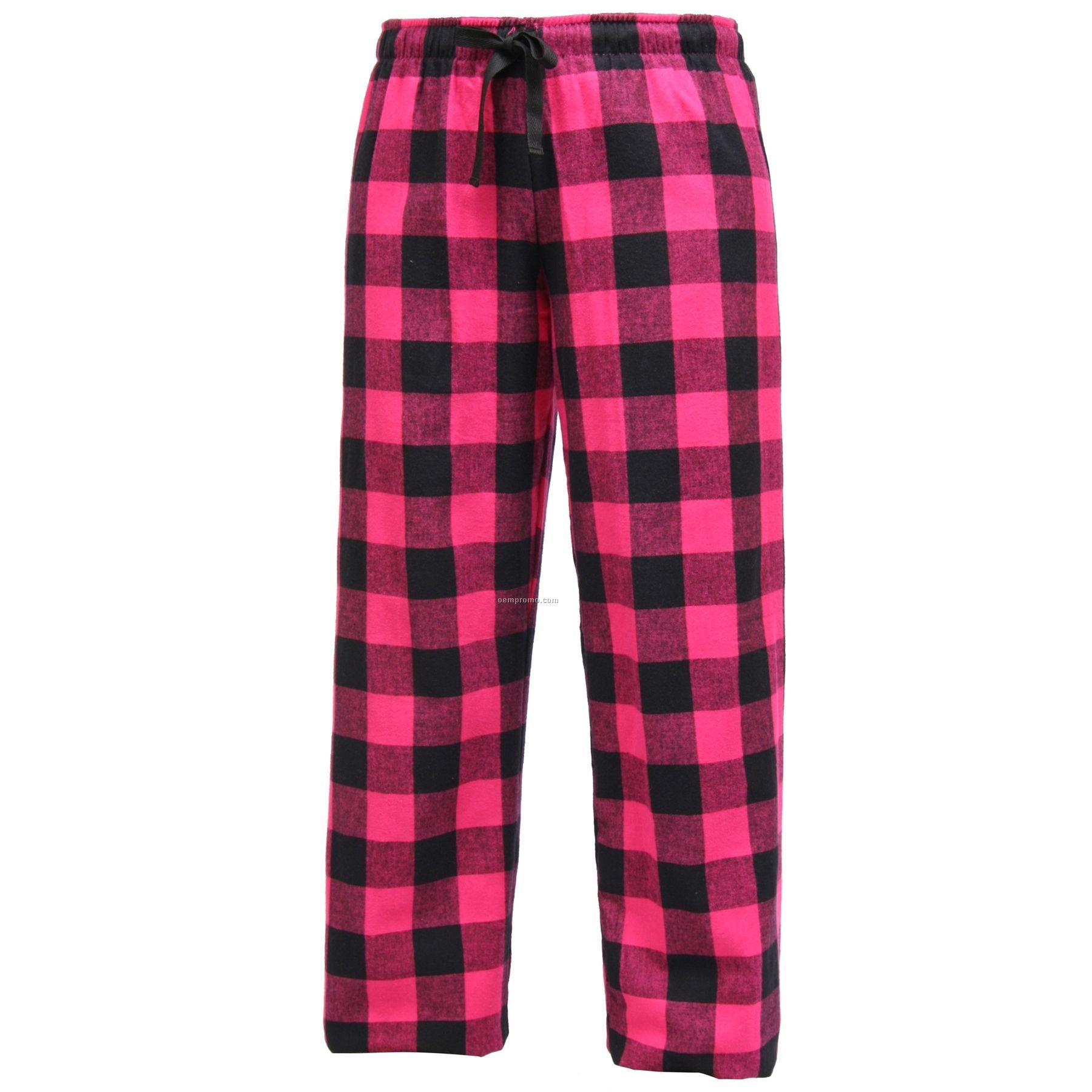 Adult For Sure Fuchsia Pink Fashion Flannel Pants With Tie Cord