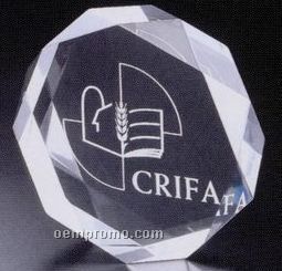 Corporate Series Acrylic Multi-faceted Circle Award