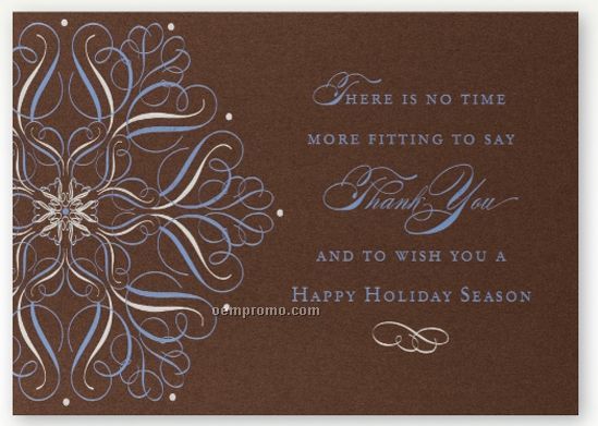 Gracious Greeting Holiday Card W/ Lined Envelope
