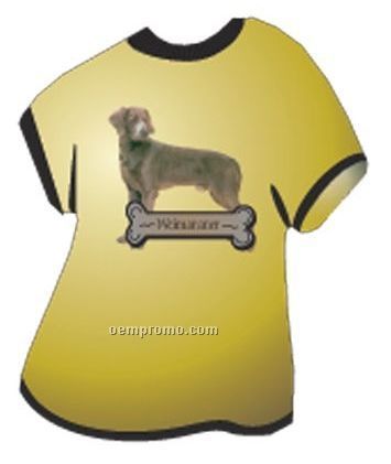 Weimaraner Dog T Shirt Acrylic Coaster W/ Felt Back