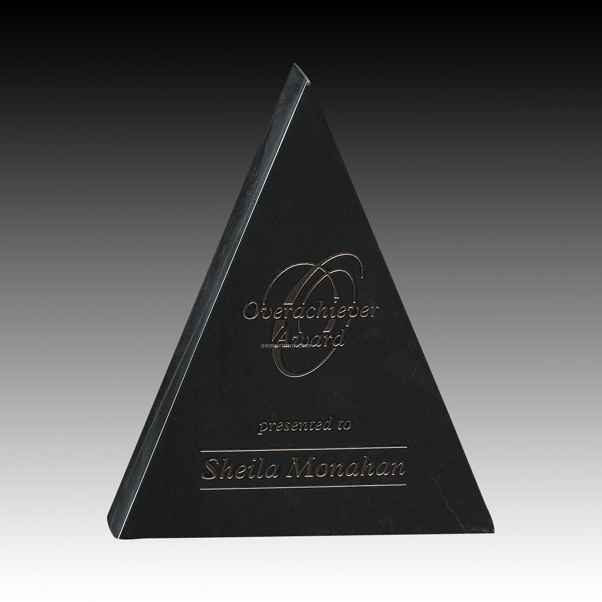 6" Hastings Marble Pyramid Award