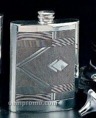 English Pewter Deco Flask (6 Oz.)
