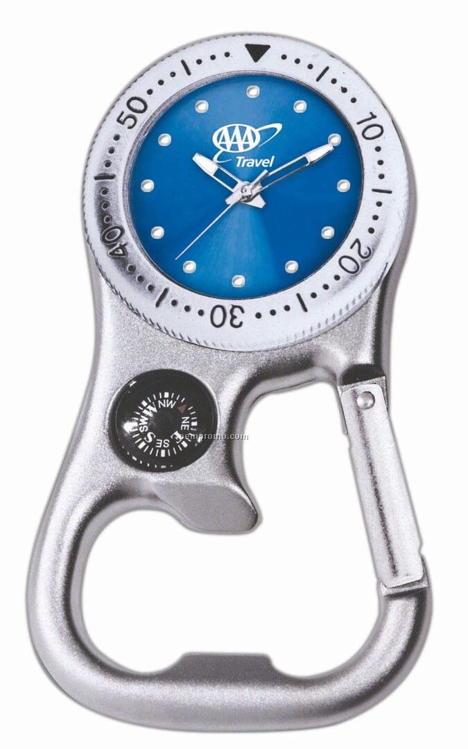 Union Series Unisex Carabiner Watch W/ Bottle Opener & Compass