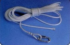White Nylon/ Wire Center Rope Assembly For 20' Pole