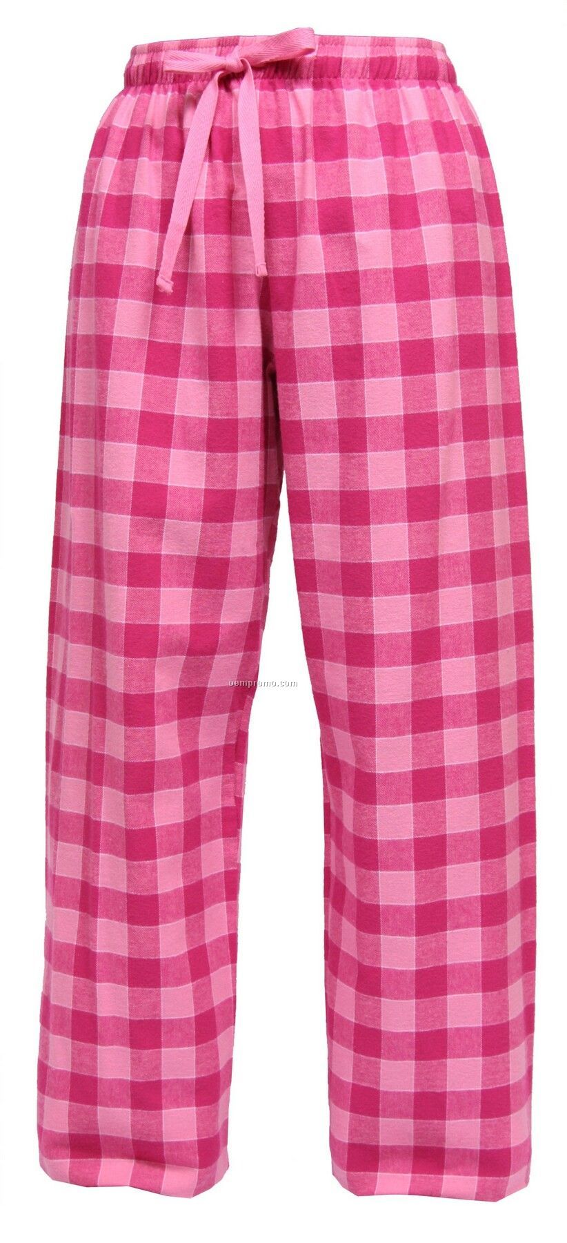 Adult Bubblegum Fashion Flannel Pant With Tie Cord
