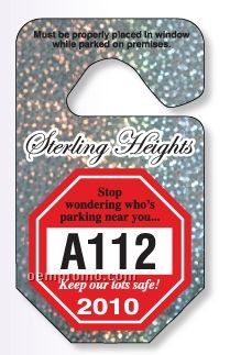 Octagon Hang Tag Parking Permit (0.035" Recycled Polyethylene)