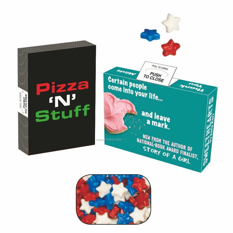 Advertising Mint, Candy & Gum Box Filled With 20-25 Candy Stars