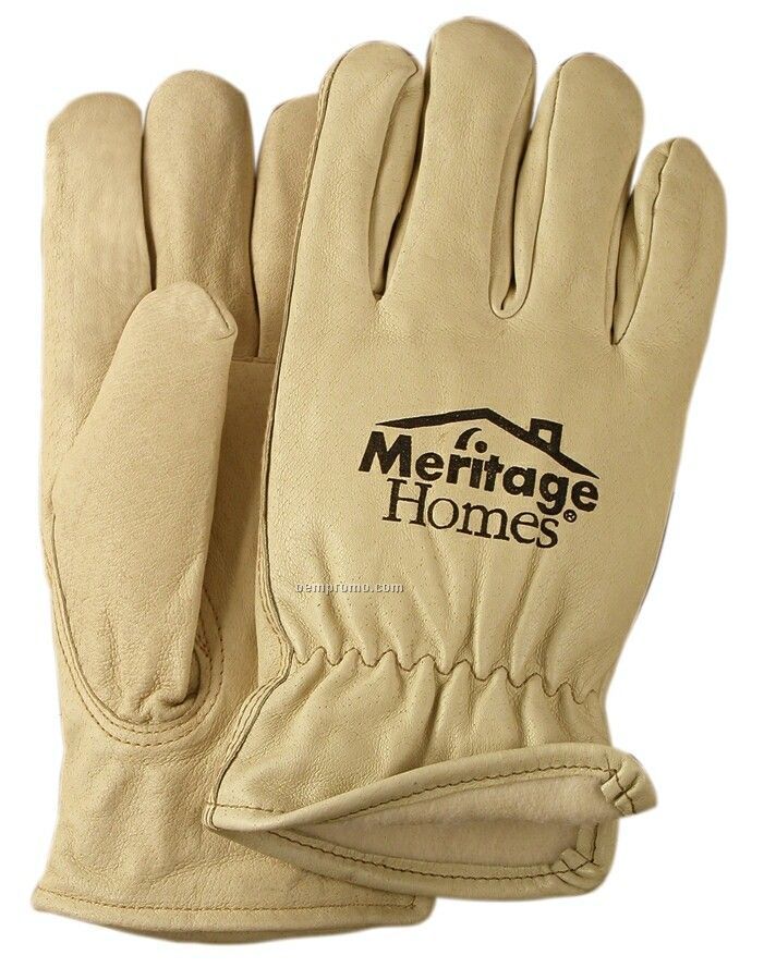 Men's Premium Grain Pigskin Leather Gloves W/Thinsulate Lining (S-xl)