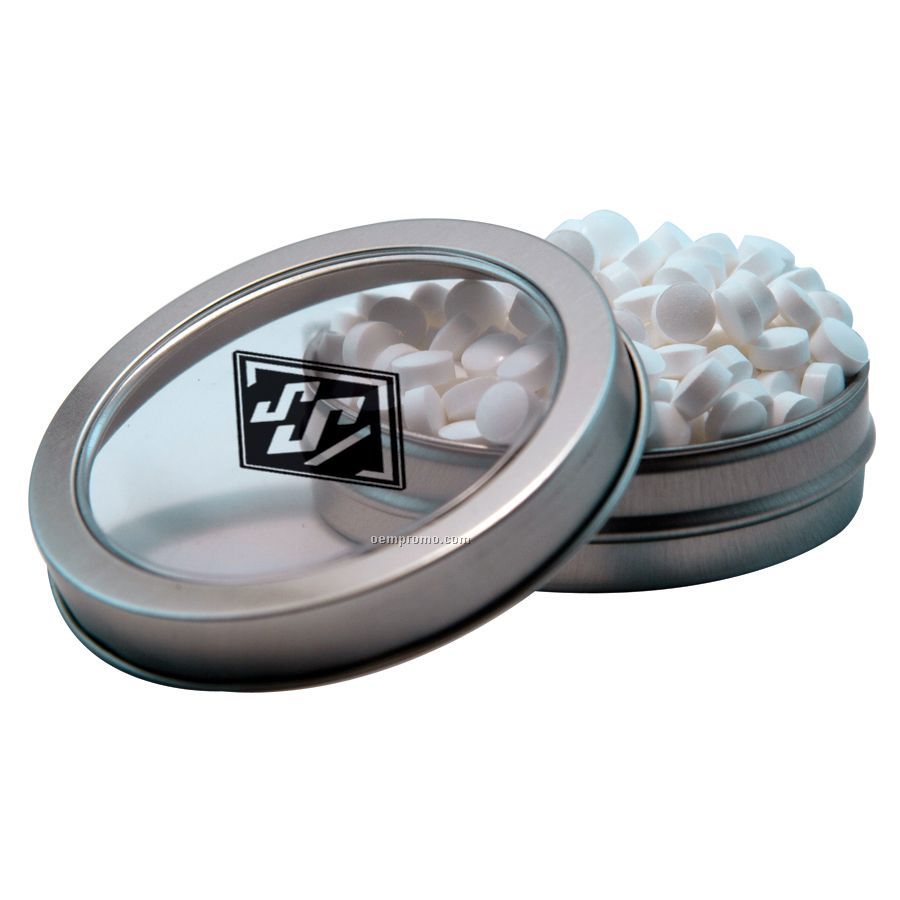 Short Round Tin With Sugar-free Mints