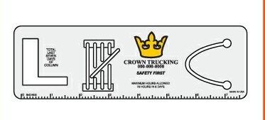 Trucker Logbook Ruler Column (Bookmark)