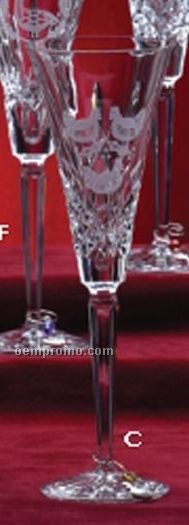 Waterford 136105 12 Days Of Christmas Flute Glass - Three French Hens
