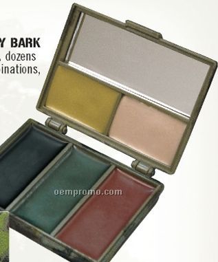 Woodland Camouflage/ Gray Bark Face Paint With Compact Mirror