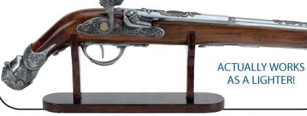 Wyndham House Decorative Gun Lighter With Wood Stand