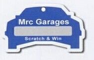 Front View Automobile Scratch & Win Hanging Air Freshener