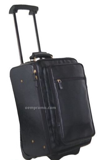 Hand Stained Calf Leather Wheeled Travel Bag