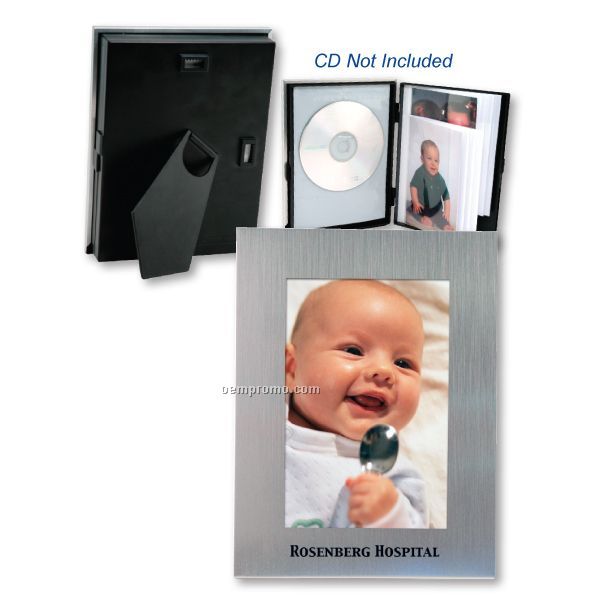 Photo Memory Box W/ Brushed Aluminum Frame