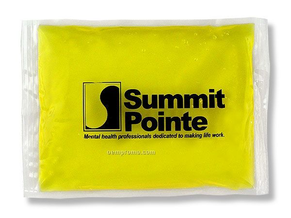 Yellow Freeze - Solid Ice/Heat Pack With Black, Blue Or Red Imprint (4"X6")