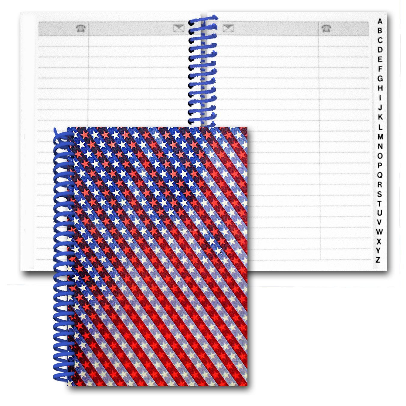 Address Book/Lenticular Usa Flag Flip Effect ( Blank)