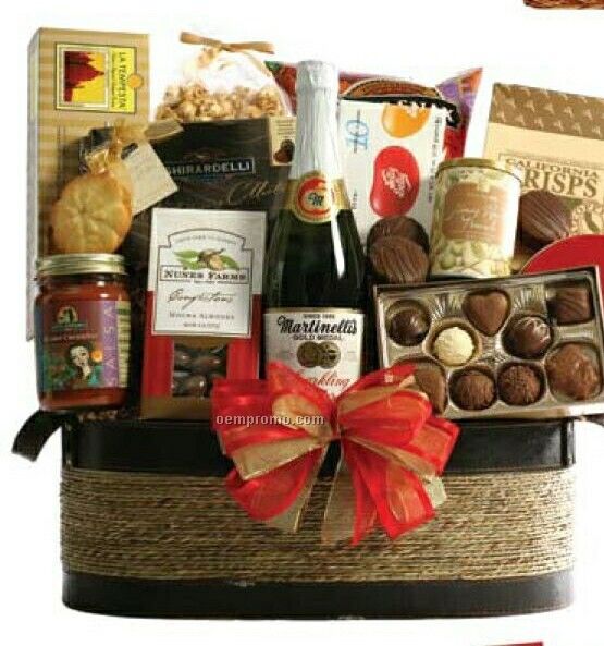 California Collection Gift Basket With Cookies