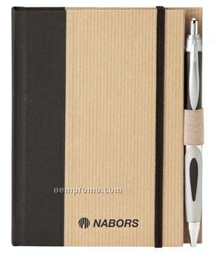 Eco Perfect Bound Hard Cover 2-tone Journal & Pen Combo