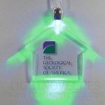 House Light Up Pendant Necklace W/ Green LED