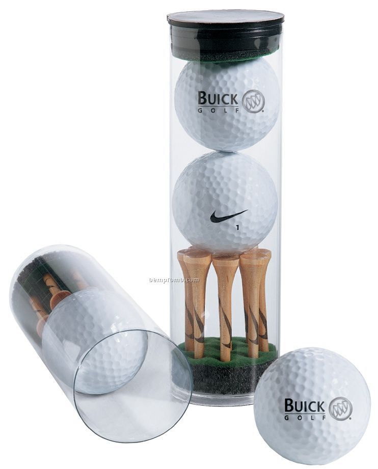 Nike One Tour D Golf Ball (2010 Model) - 2 Pack Tube W/ 6 Nike Tees