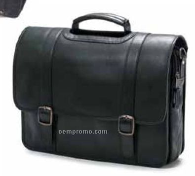 Porthole Flap Briefcase - Vachetta Leather