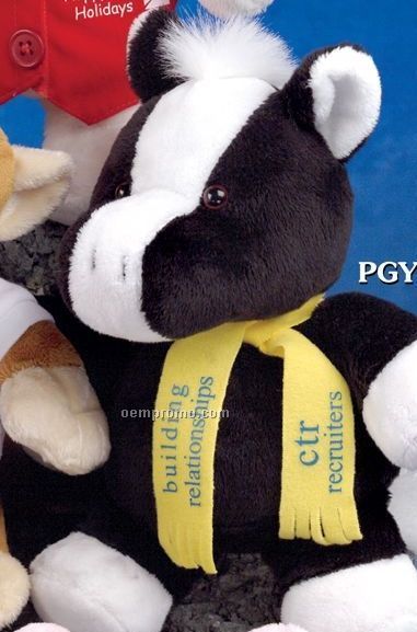 Pudgy Plush Stuffed Black Pony