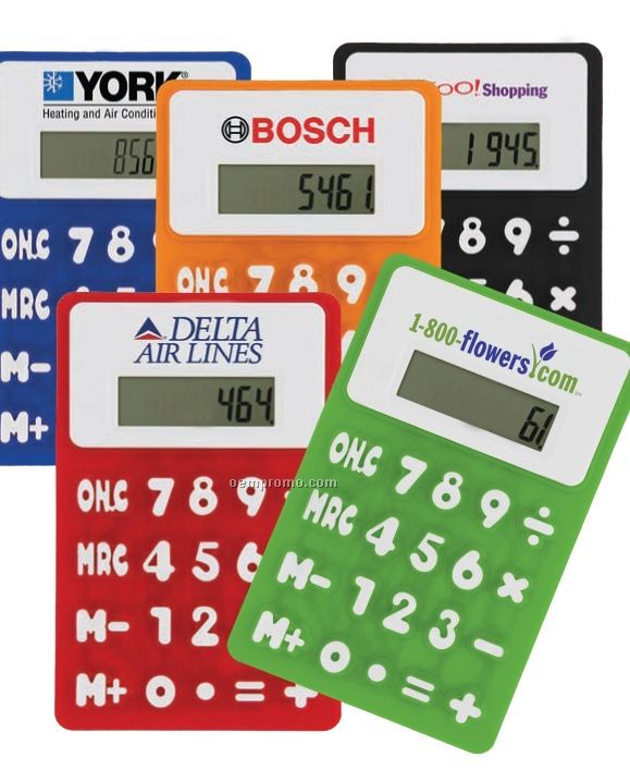 Small Rubbery Flexible Calculator (23 Hour Service)