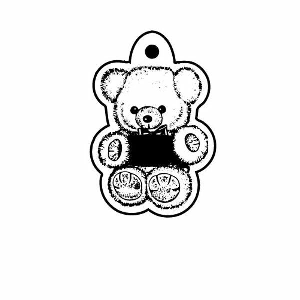 Stock Shape Collection Small Teddy Bear W/ Shirt Key Tag